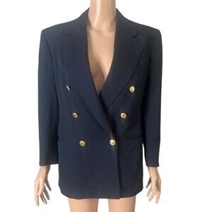 Freeberg Nordstrom Double-Breasted Blazer Womens Size 8 100% Wool